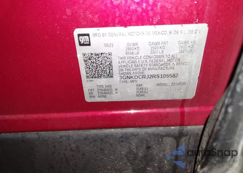 2024 Chevrolet Blazer Ev Eawd Rs из США, поврежденный, VIN 3GNKDCRJ2RS105582